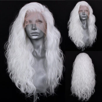 White curly wig lace cosplay